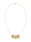 Halo Flower Yellow Pendant Necklace