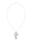 Floral White Gold Pendant Necklace