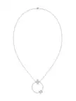 Floral White Gold Pendant Necklace