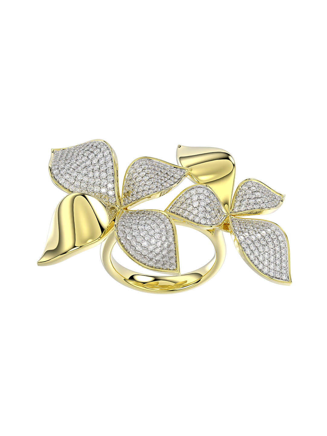 Wild Flower Yellow Gold Ring