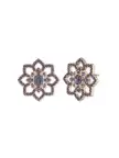 Tanzanite Lace Floral Button