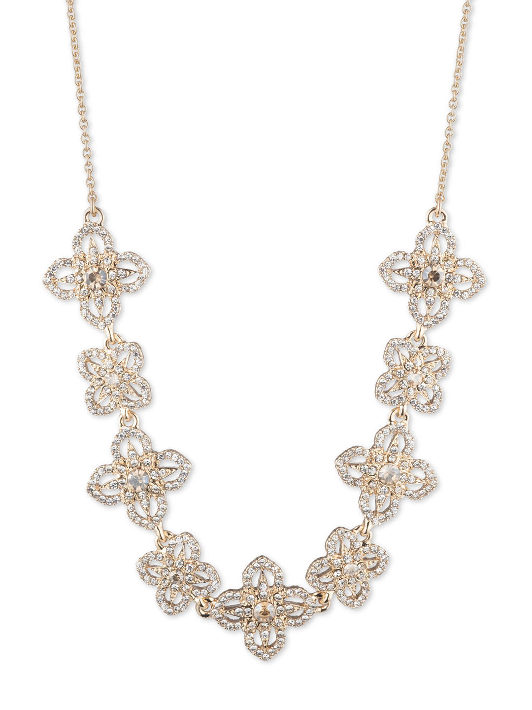 Gold Lace Floral Necklace