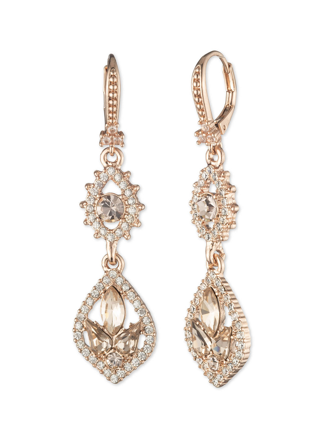 Poised Rose Midi Drop Earring