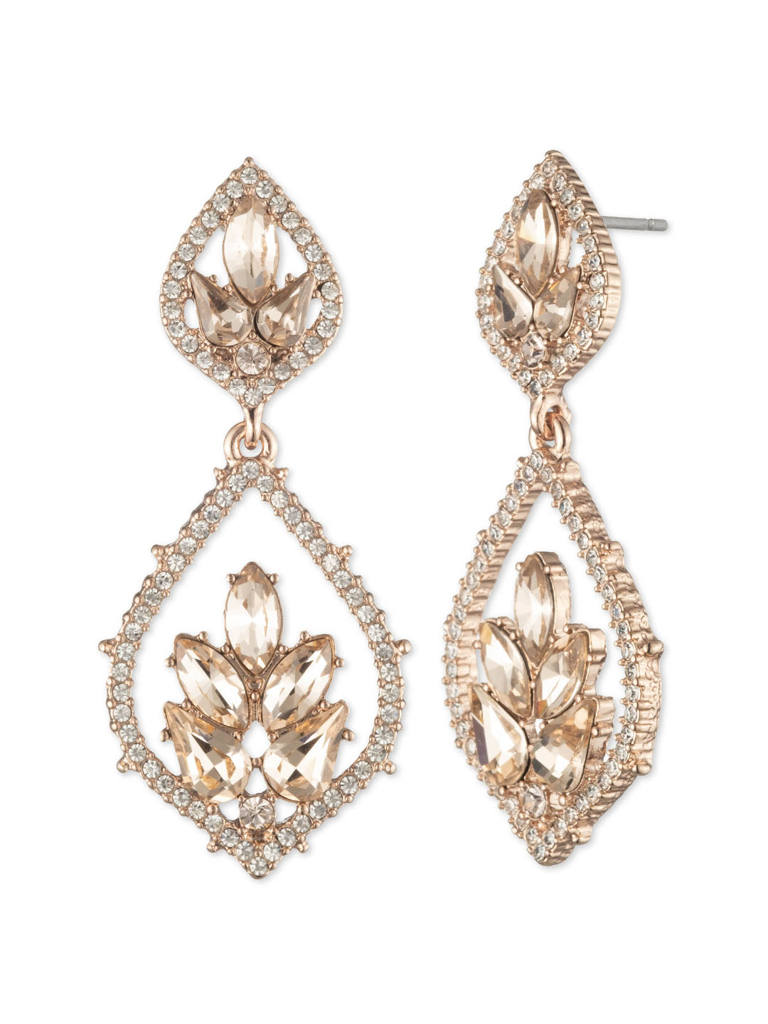 Poised Rose Large Drop Earring