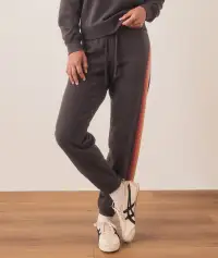 Anytime Sweatpant(Extra Small,Washed Black Stripe)