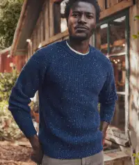 Inverness Crewneck Sweater(Small,Navy)