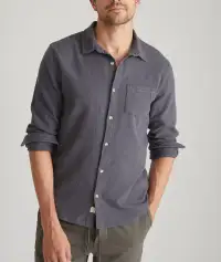 Stretch Selvage Long Sleeve Shirt(Small,India Ink)