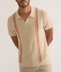 Liam Sweater Polo(Driftwood Sunset Stripe,Small)