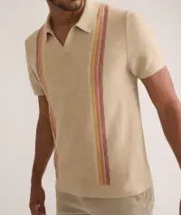 Liam Sweater Polo(Driftwood Sunset Stripe,Small)
