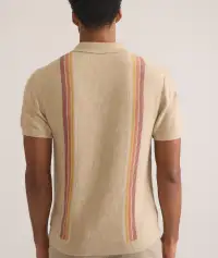 Liam Sweater Polo(Driftwood Sunset Stripe,Small)