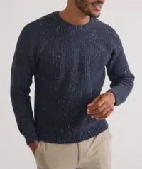 Inverness Crewneck Sweater(Small,Navy)