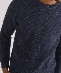 Inverness Crewneck Sweater(Small,Navy)