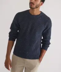 Inverness Crewneck Sweater(Small,Navy)