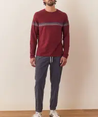 Archive Midweight Air Crew Tee(Burgundy,Small)