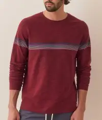 Archive Midweight Air Crew Tee(Burgundy,Small)