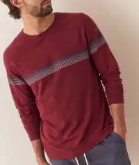 Archive Midweight Air Crew Tee(Burgundy,Small)