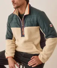 Archive Palisades Anorak(Small,Green/Natural Colorblock)