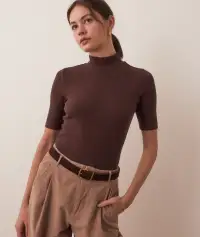 Lexi Rib Mock Neck Top