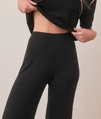Lexi Rib Lounge Pant(Extra Small,Black)