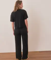 Lexi Rib Lounge Pant(Extra Small,Black)