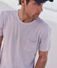 Relaxed Hemp Cotton Tee(Small,Lavender Mist)