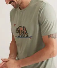 Signature Crew Graphic Tee(Small,Iceberg Green)