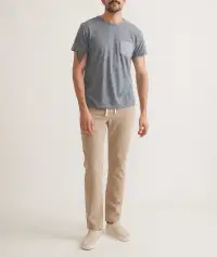 Signature Printed Pocket Tee(Small,Denim Neps)
