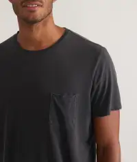 Relaxed Hemp Cotton Tee(Small,Faded Black)
