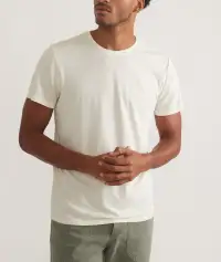 Signature Sea Change Crew Tee(Small,Antique White)
