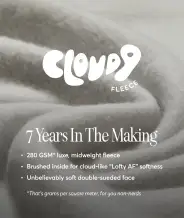 Cloud 9 Fleece Hoodie(Extra Small,Antique White)