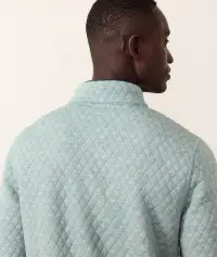 Corbet Quilted Reversible Pullover(Slate/Faded Navy,Small)