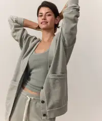 Cloud 9 Fleece Cardigan(Extra Small,Shadow)