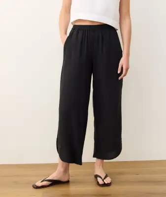 Allison Wide Leg Pant(Extra Small,Black)