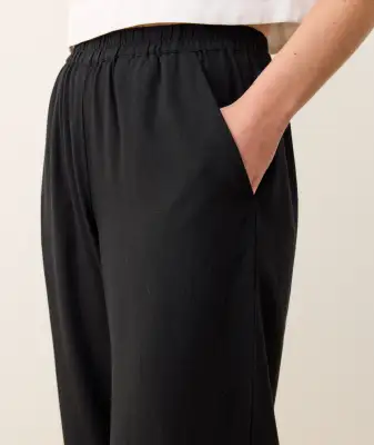 Allison Wide Leg Pant(Extra Small,Black)