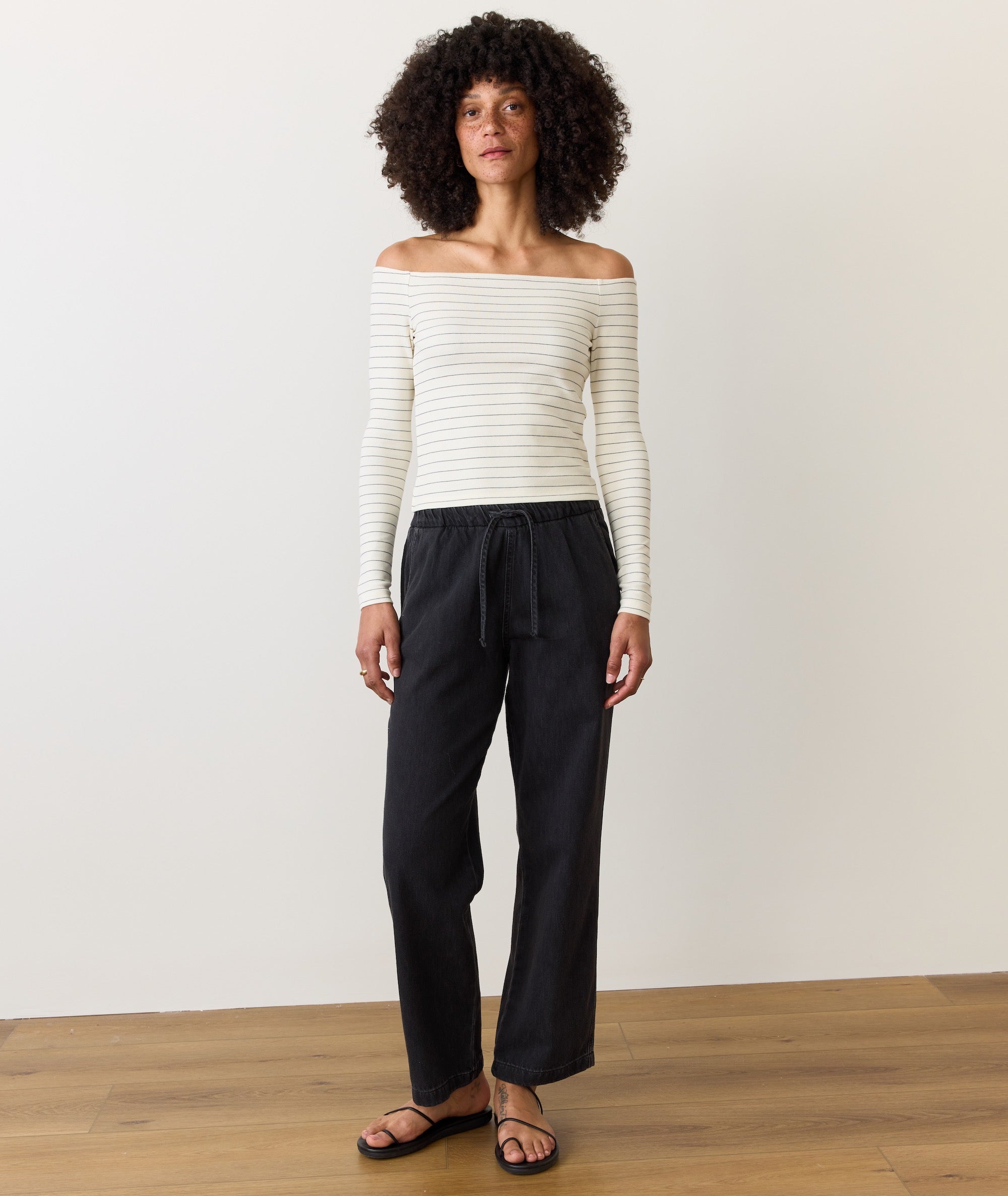 Drawstring Denim Pant