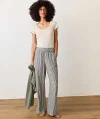 Allison Trouser(Extra Small,Black/White Stripe)