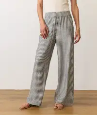 Allison Trouser(Extra Small,Black/White Stripe)