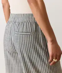 Allison Trouser(Extra Small,Black/White Stripe)