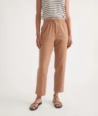 Elle Relaxed Crop Pant(Extra Small,Toasted Coconut)