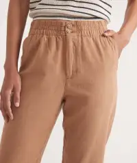 Elle Relaxed Crop Pant(Extra Small,Toasted Coconut)
