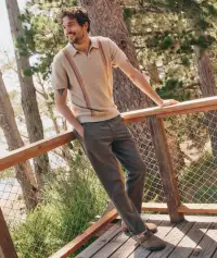 Liam Sweater Polo(Driftwood Sunset Stripe,Small)