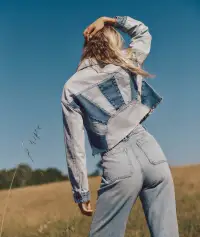 Ray Denim Jacket(Extra Small,Medium Wash)