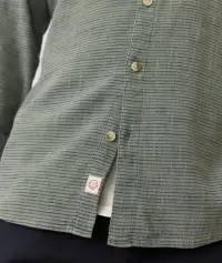 Stretch Selvage Long Sleeve Shirt(Small,Agave Navy Stripe)