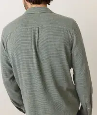 Stretch Selvage Long Sleeve Shirt(Small,Agave Navy Stripe)