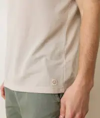 Signature Jacquard Crew Tee(Small,Natural)