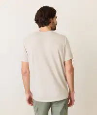 Signature Jacquard Crew Tee(Small,Natural)