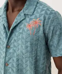 Towel Terry Resort Shirt(Small,North Atlantic)