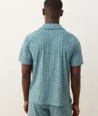 Towel Terry Resort Shirt(Small,North Atlantic)