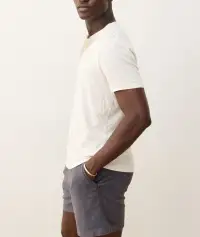 Relaxed Hemp Cotton Henley(Small,Whitecap)