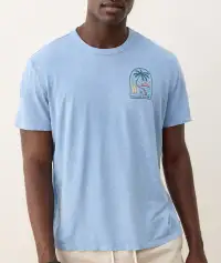 Relaxed Hemp Graphic Tee(Small,Endless Sky)